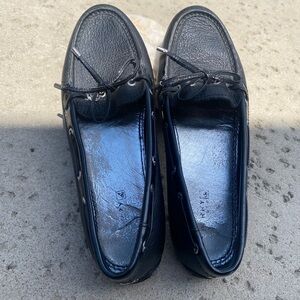 Sperry Black Leather Loafers women’s 6.5